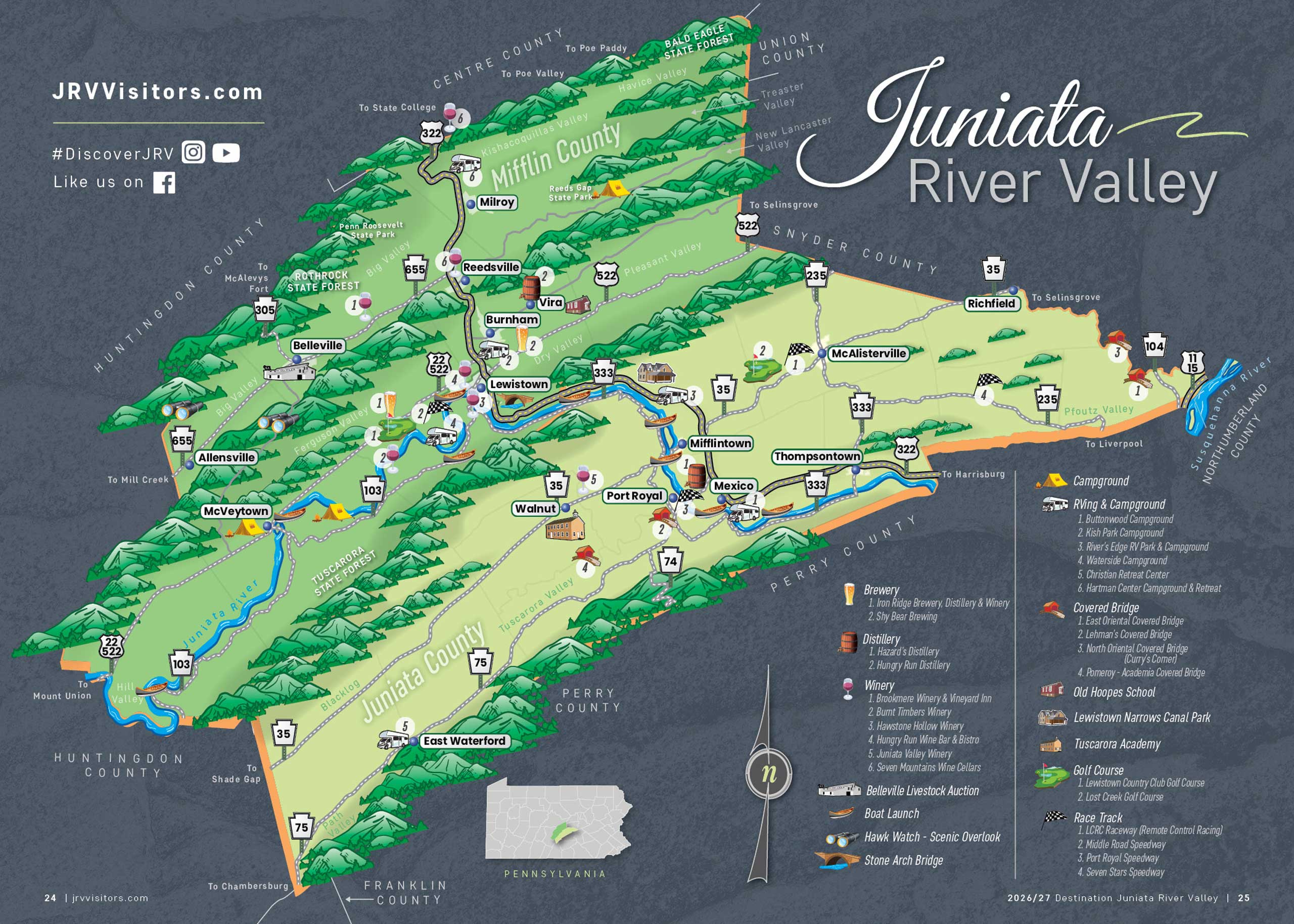 Juniata River Valley Map